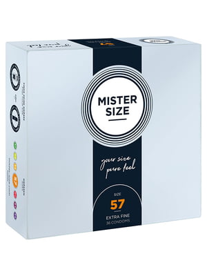Презервативи Mister Size - pure feel - 57 (36 condoms), товщина 0,05 мм | 6720271