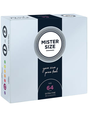 Презервативи Mister Size - pure feel - 64 (36 condoms), товщина 0,05 мм | 6720273