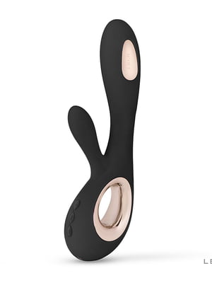 Вібратор-кролик LELO Soraya Wave Black, манливі рухи стовбура | 6720328