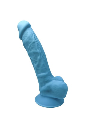 Фалоімітатор SilexD Johnny Blue (MODEL 1 size 7in), двошаровий, силікон+Silexpan, діаметр 3,8 см | 6720411