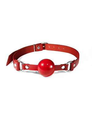 Кляп силіконовий Feral Feelings Silicon Ball Gag Red/Red, червоний ремінець, червона кулька | 6720464