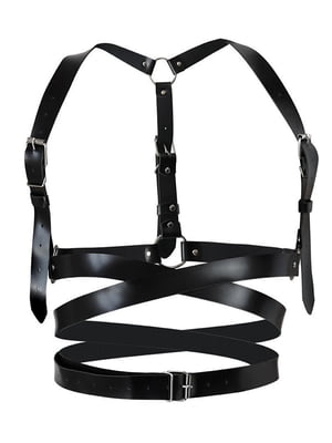 Шкіряна портупея Art of Sex - Melani Leather harness, Чорна XS-M | 6720492
