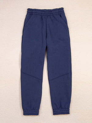 Темно-сині спортивні штани з кишенями та манжетами | 6722000