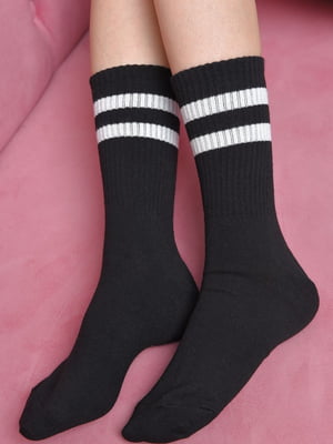 Шкарпетки високі чорні | 6725109