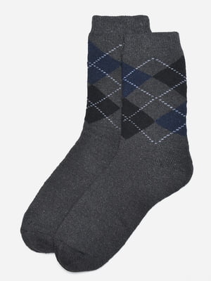 Шкарпетки махрові темно-сірі | 6725911