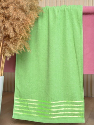 Полотенце для лица махровое зеленое | 6726188