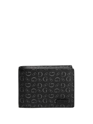 Чорний гаманець з логотипом бренду (11,5 х 8,5 х 2 см) | 6729665
