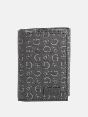 Чорний гаманець з логотипом бренду (11х8х2,5см) | 6729668