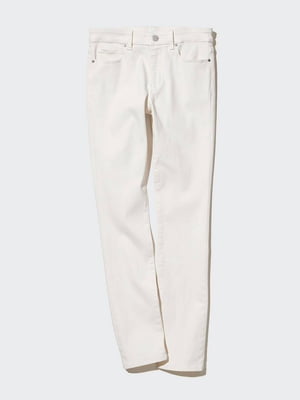 Прямые джинсы молочного цвета с более узкой посадкой ниже колен и средней талией | 6729749