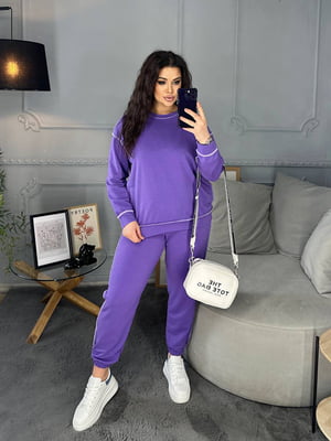 Фіолетовий спортивний костюм: світшот і джогери | 6730687