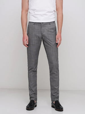 Классические брюки антрацитового цвета с карманами | 6726249