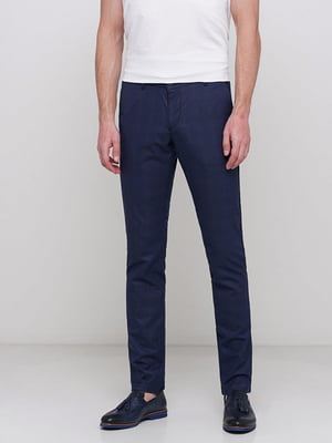 Классические темно-синие брюки с карманами | 6726252
