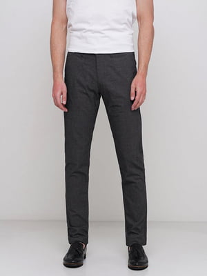 Темно-серые классические брюки с карманами | 6726261