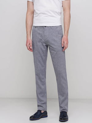 Серые классические брюки с карманами | 6726268