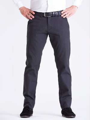 Серые классические брюки с карманами | 6726273