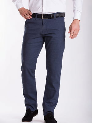 Классические брюки цвета индиго с карманами | 6726274