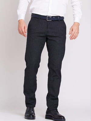 Темно-сині класичні штани з кишенями | 6726279
