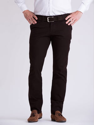 Коричневые классические брюки с карманами | 6726297