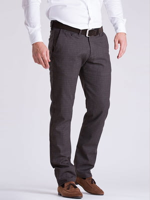 Коричневые классические брюки с карманами | 6726299