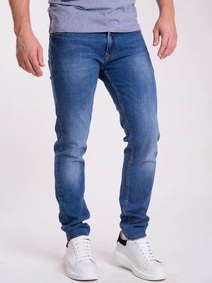 Сині джинси прямого крою | 6726309