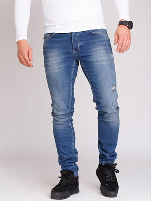 Сині обтягуючі джинси | 6726331
