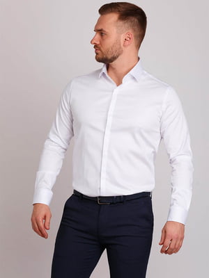 Біла класична сорочка на ґудзиках | 6726553