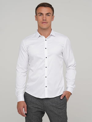 Белая классическая рубашка на кнопках | 6726861