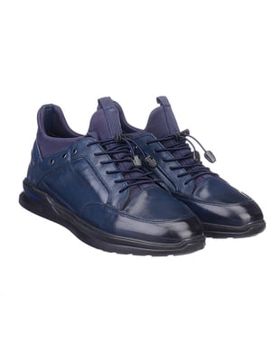 Синие кожаные ботинки | 6726895