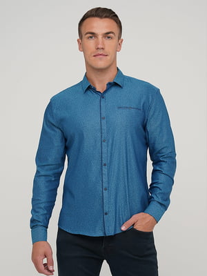 Голубая рубашка в классическом стиле | 6726912
