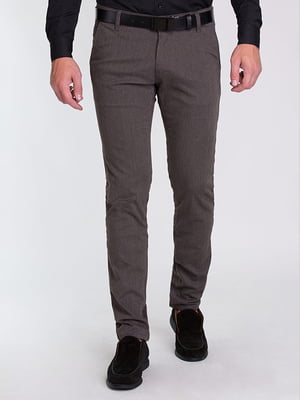Серые классические брюки с карманами | 6727026