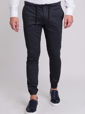 Серые брюки кэжуал с манжетами | 6727035