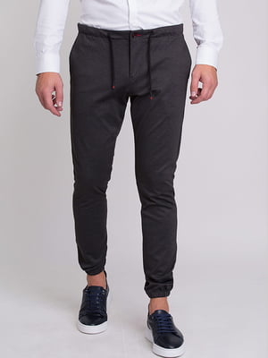 Серые брюки кэжуал с манжетами | 6727056