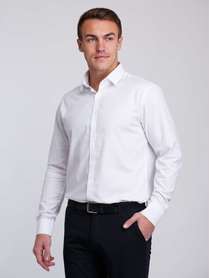 Белая рубашка классического стиля | 6727097