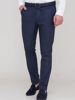 Классические синие брюки с карманами | 6727138