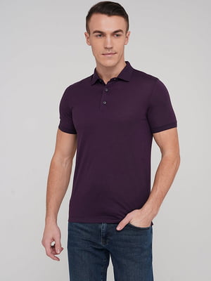 Базова футболка-поло бордового кольору | 6727160