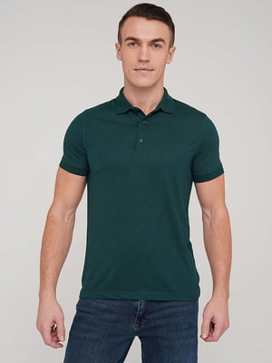Базовая футболка-поло зеленого цвета | 6727165