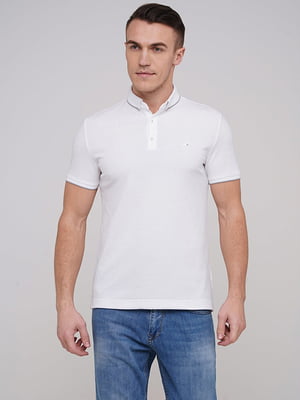 Базова футболка-поло білого кольору | 6727182