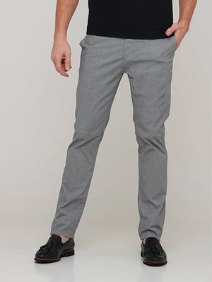 Серые прямые брюки с карманами | 6727264