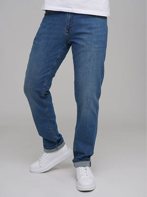 Сині джинси прямого крою | 6727436