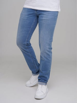 Сині джинси прямого крою | 6727438