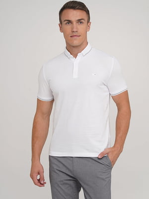 Базова бавовняна футболка білого кольору | 6727518