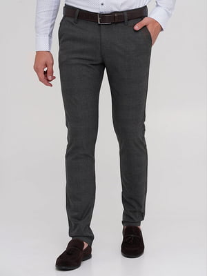 Серые классические брюки с карманами | 6727603