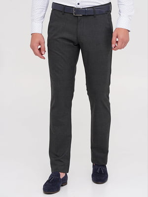 Темно-серые классические брюки с карманами | 6727606