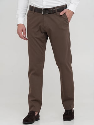 Коричневые классические брюки с карманами | 6727702