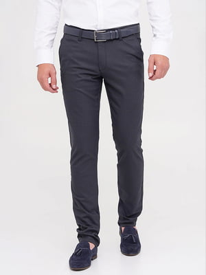 Синие классические брюки с карманами | 6727728