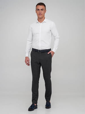 Серые классические брюки с карманами | 6727748