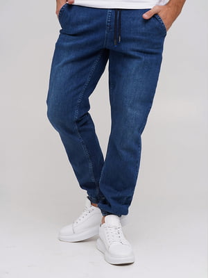 Штани в джинсовому стилі з куліскою | 6727862