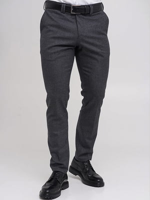 Класичні сіро-сині штани з кишенями | 6727924