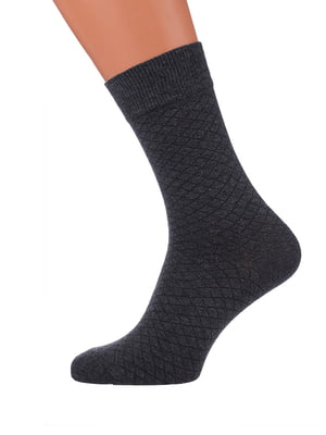Шкарпетки бавовняні темно-сірі | 6727993