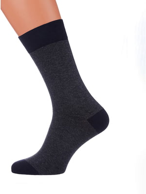 Шкарпетки бавовняні темно-сірі | 6727995